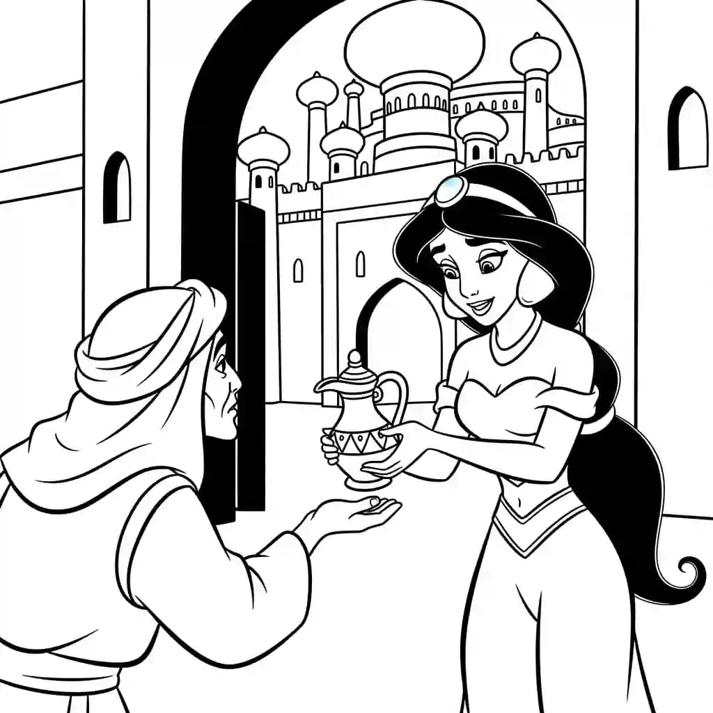 Desenhos da Jasmine para Colorir