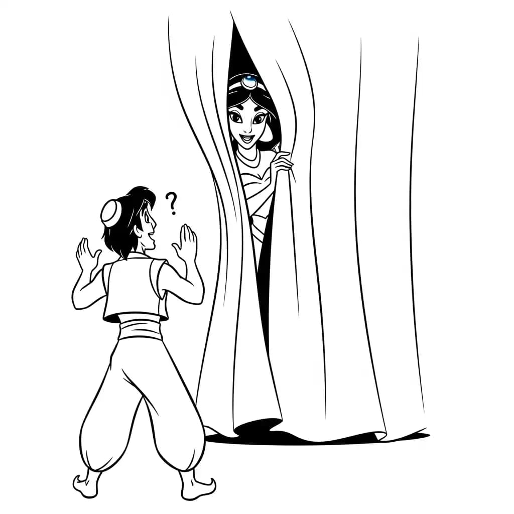 Desenhos da Jasmine para Colorir