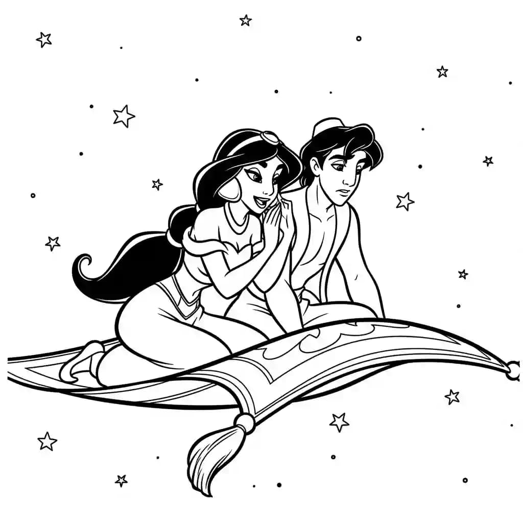 Desenhos da Jasmine para Colorir