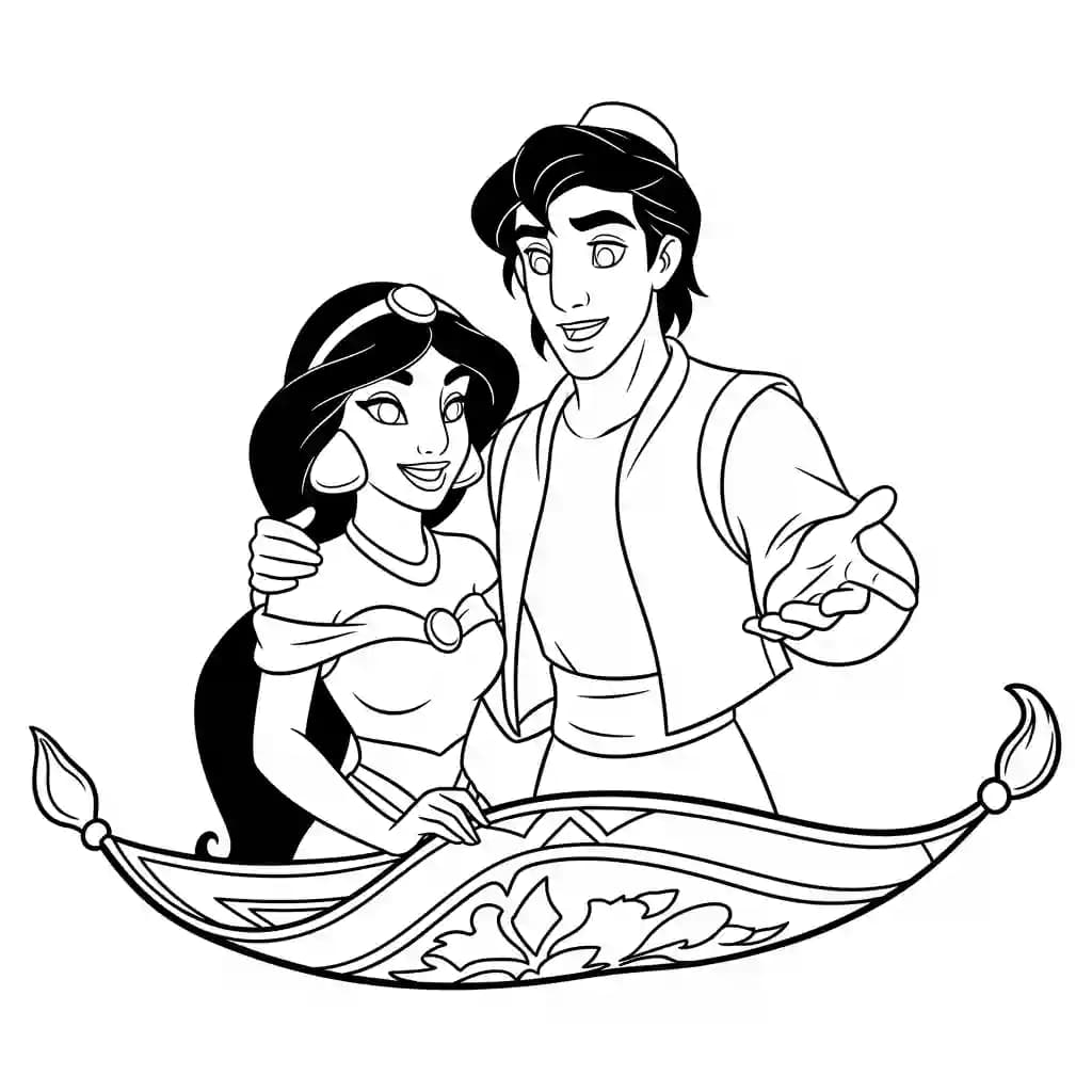 Desenhos da Jasmine para Colorir
