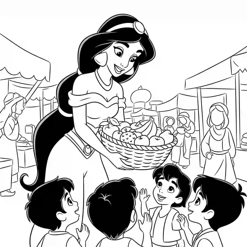 Desenhos da Jasmine para Colorir