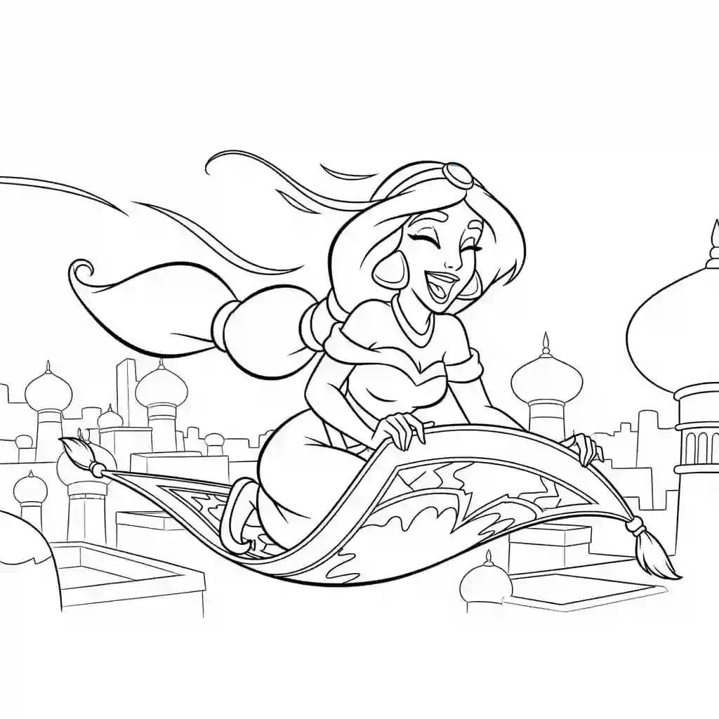 Desenhos da Jasmine para Colorir