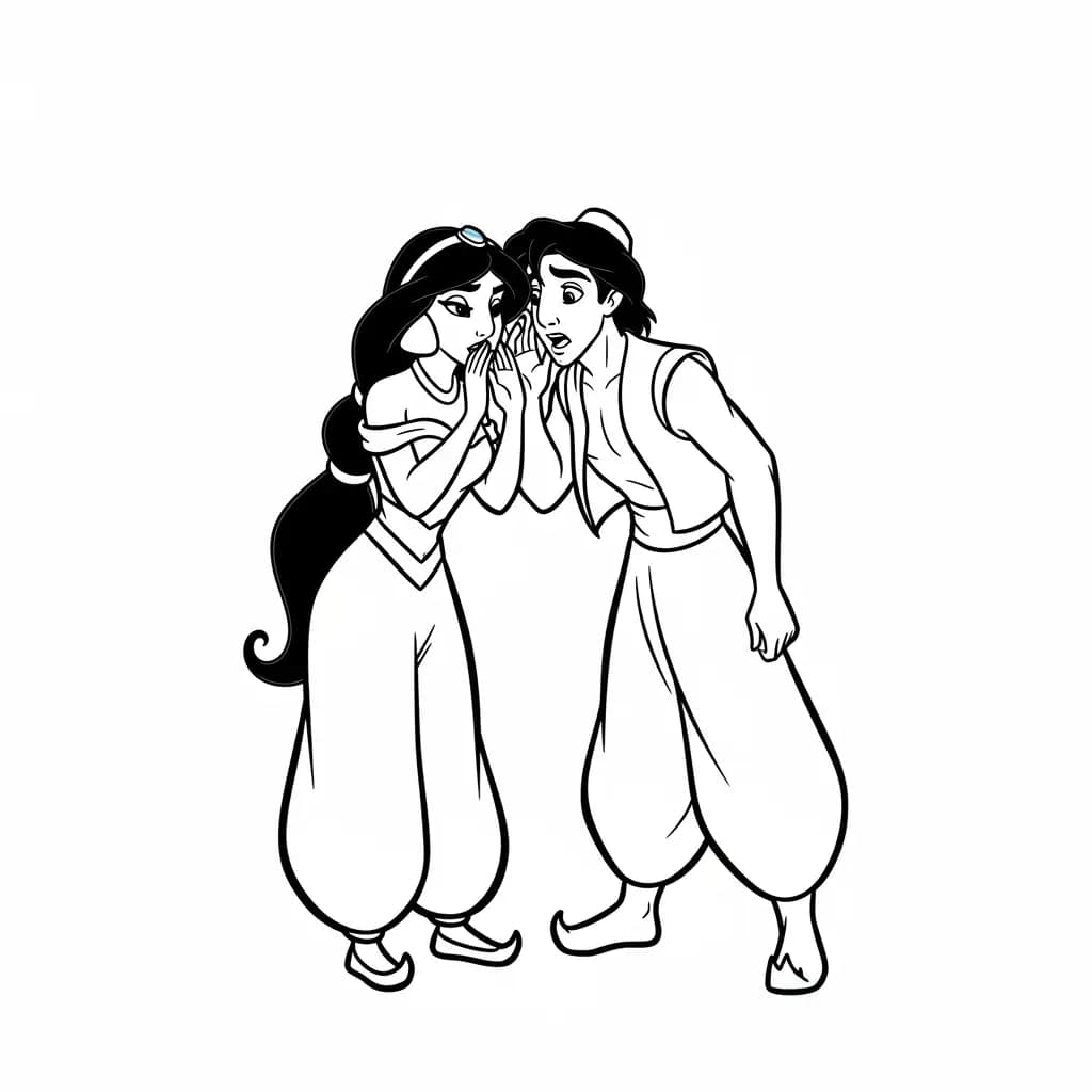 Desenhos da Jasmine para Colorir