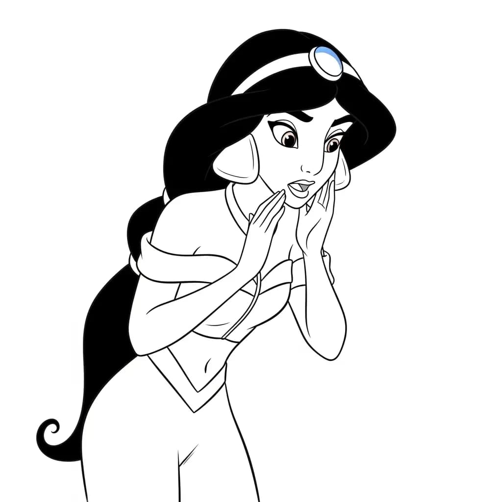 Desenhos da Jasmine para Colorir