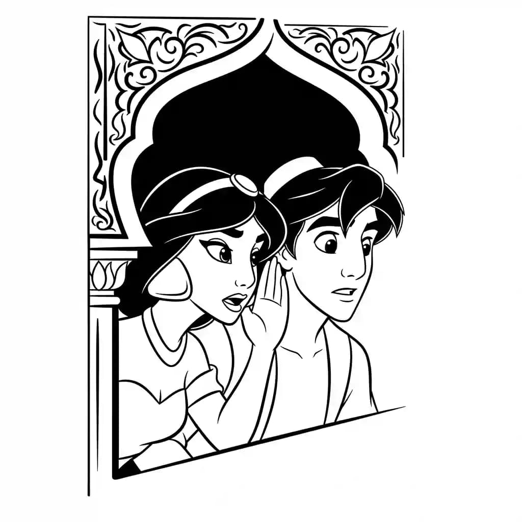 Desenhos da Jasmine para Colorir