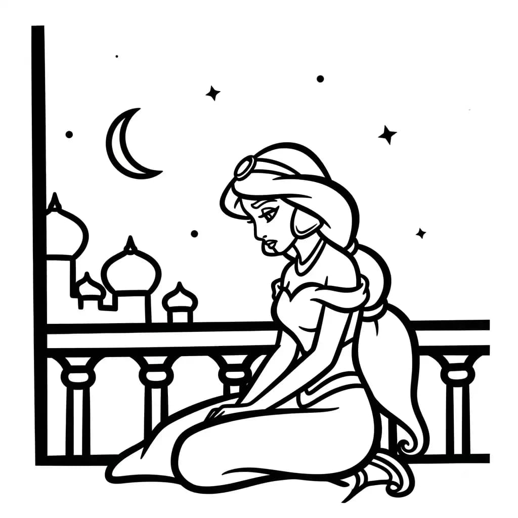 Desenhos da Jasmine para Colorir