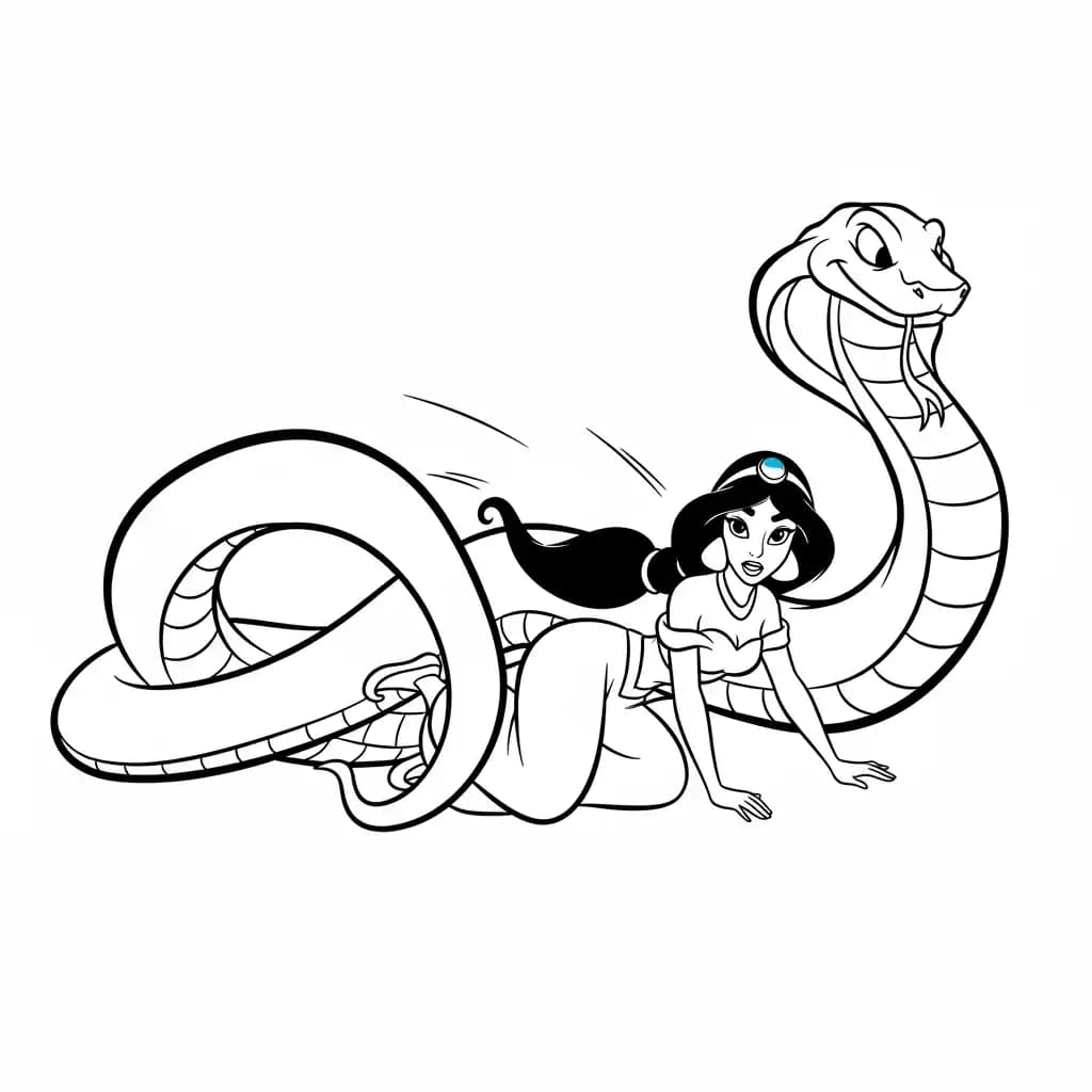 Desenhos da Jasmine para Colorir