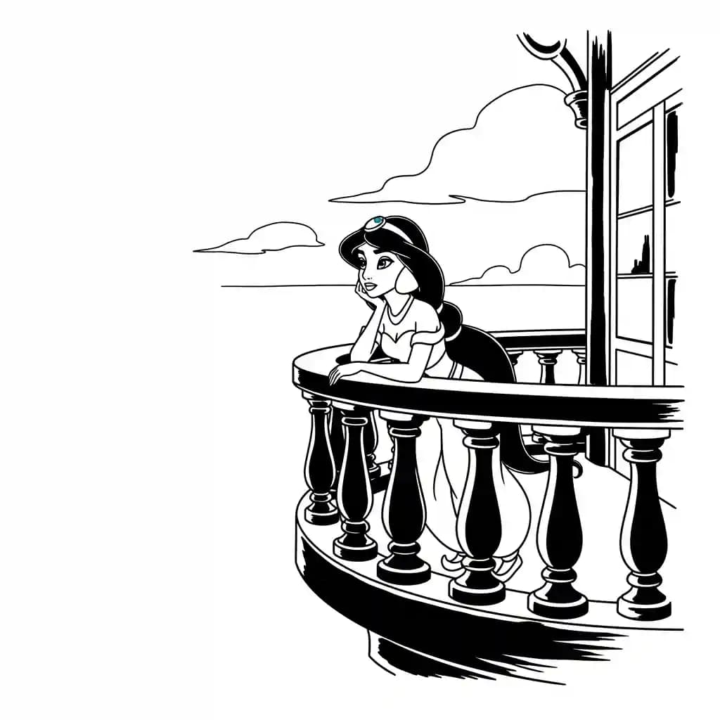 Desenhos da Jasmine para Colorir