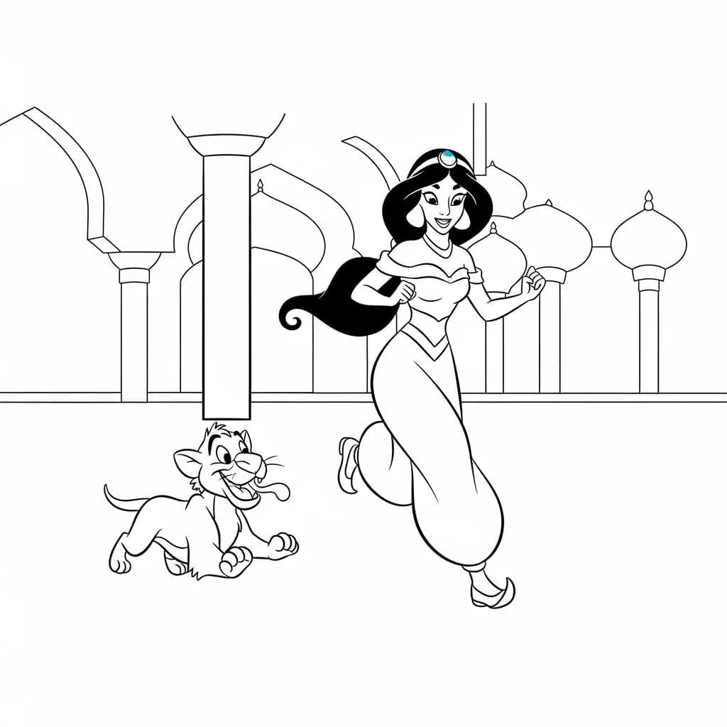 Desenhos da Jasmine para Colorir
