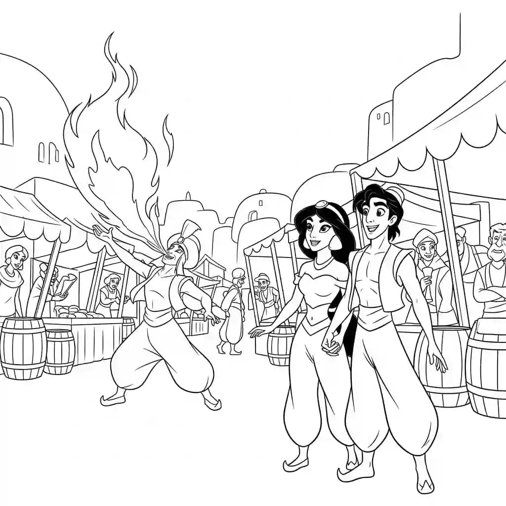 Desenhos da Jasmine para Colorir