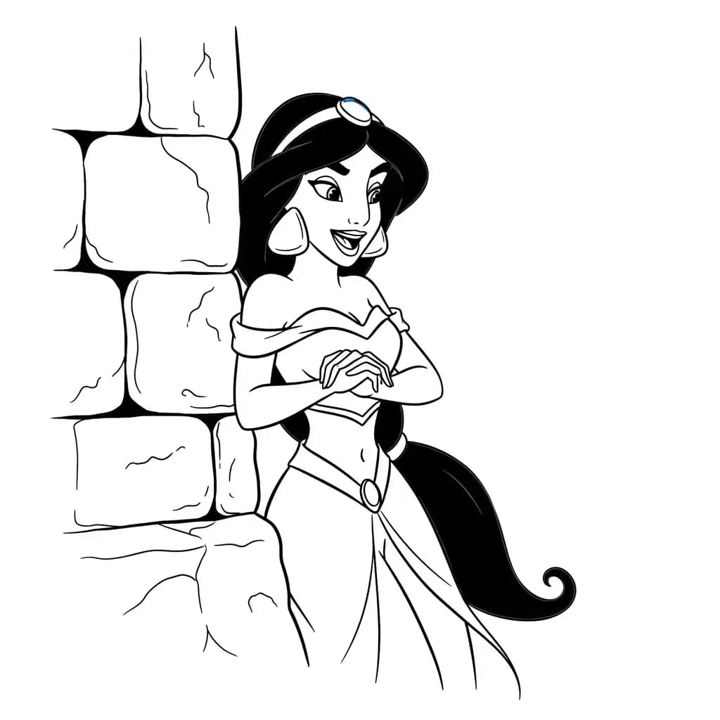 Desenhos da Jasmine para Colorir