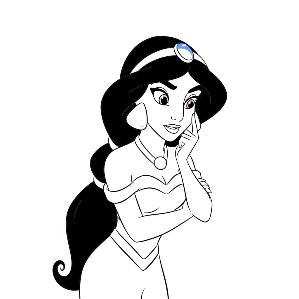 Desenhos da Jasmine para Colorir