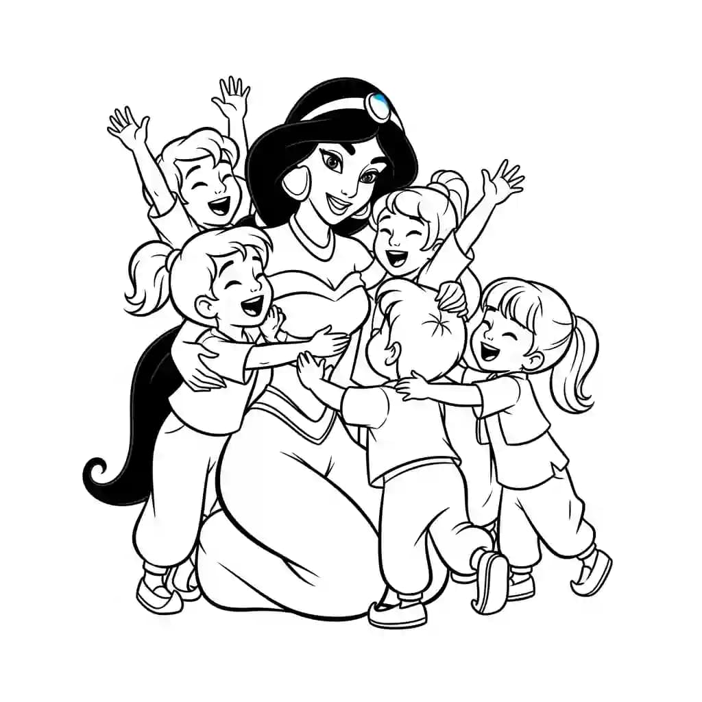 Desenhos da Jasmine para Colorir