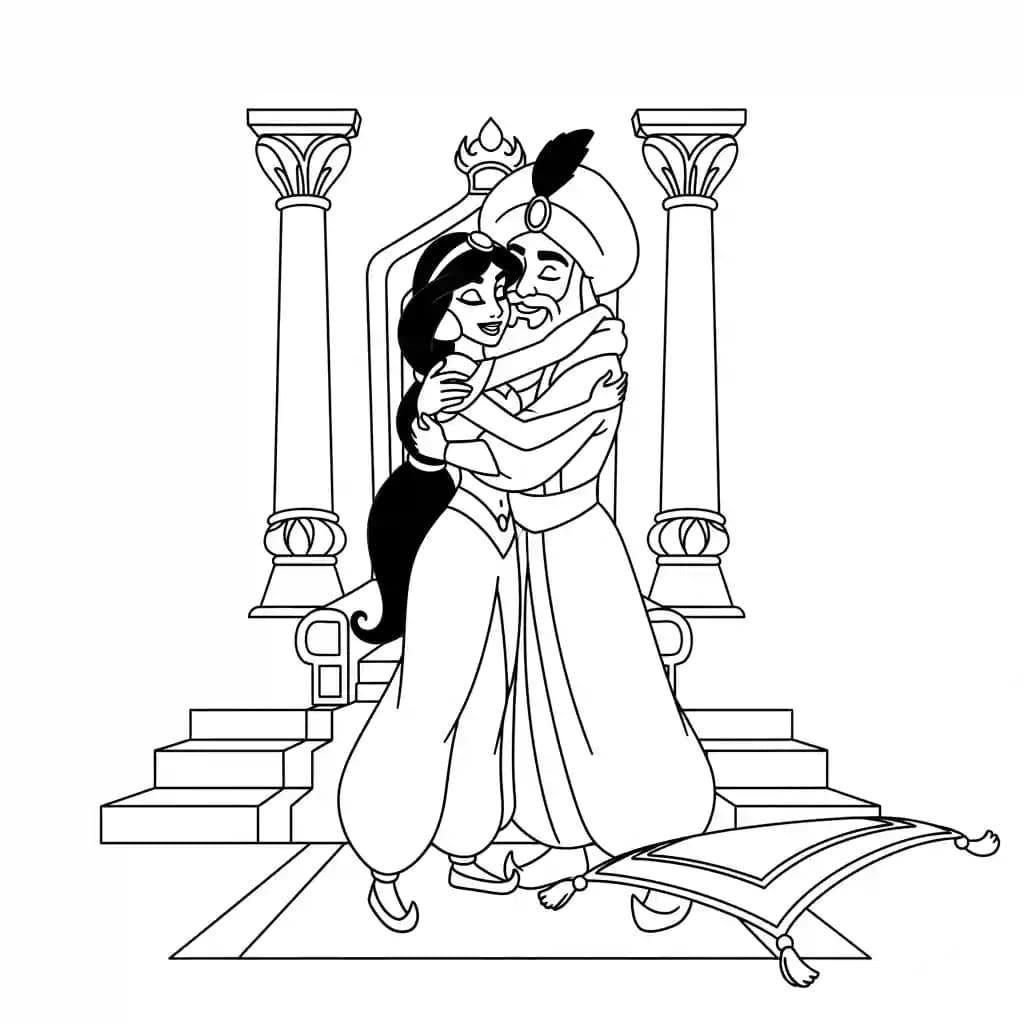 Desenhos da Jasmine para Colorir