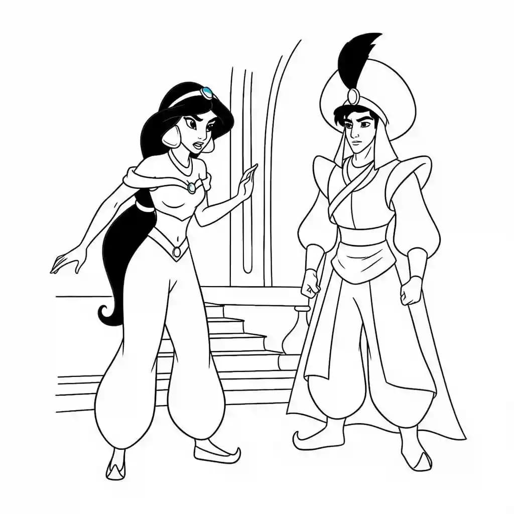 Desenhos da Jasmine para Colorir