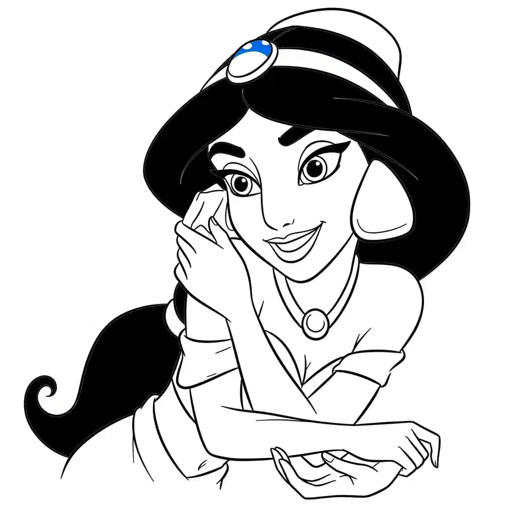 Desenhos da Jasmine para Colorir