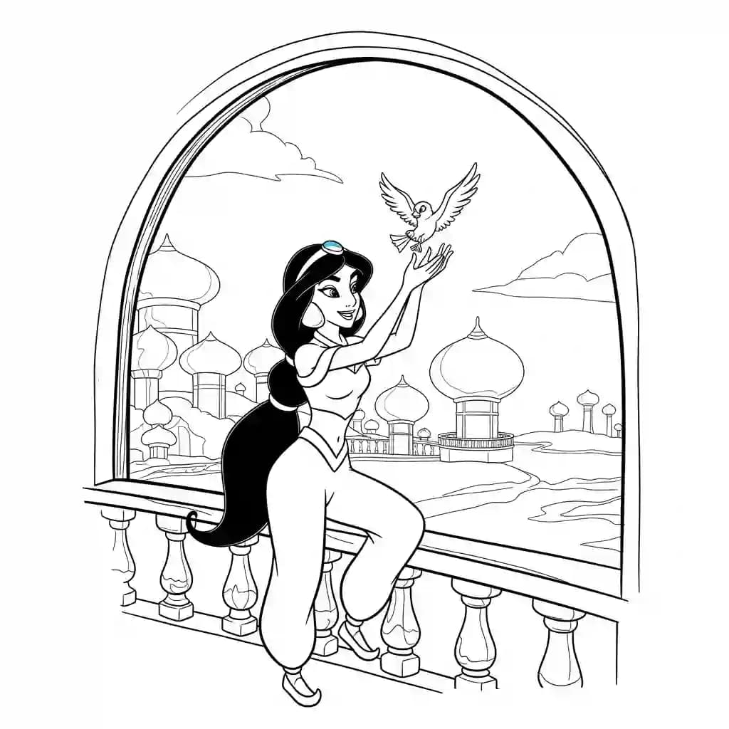 Desenhos da Jasmine para Colorir