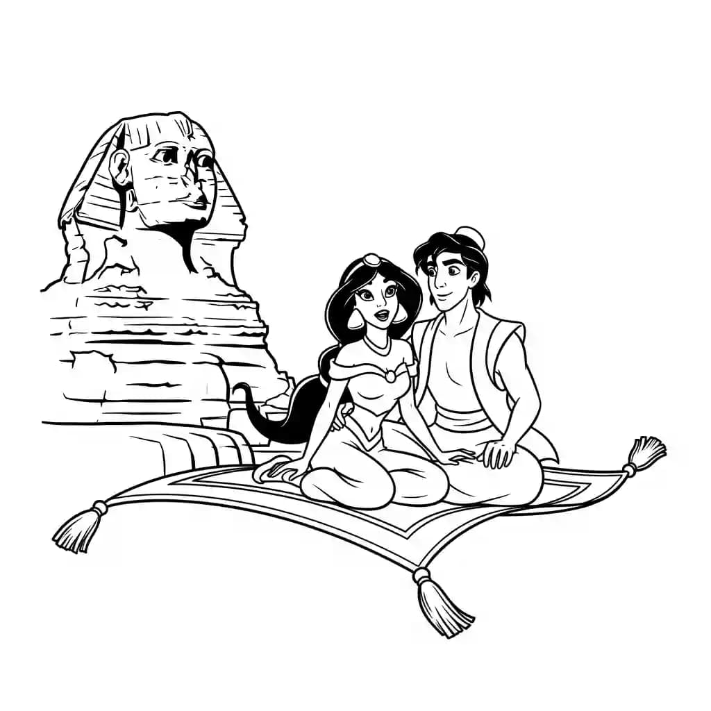 Desenhos da Jasmine para Colorir