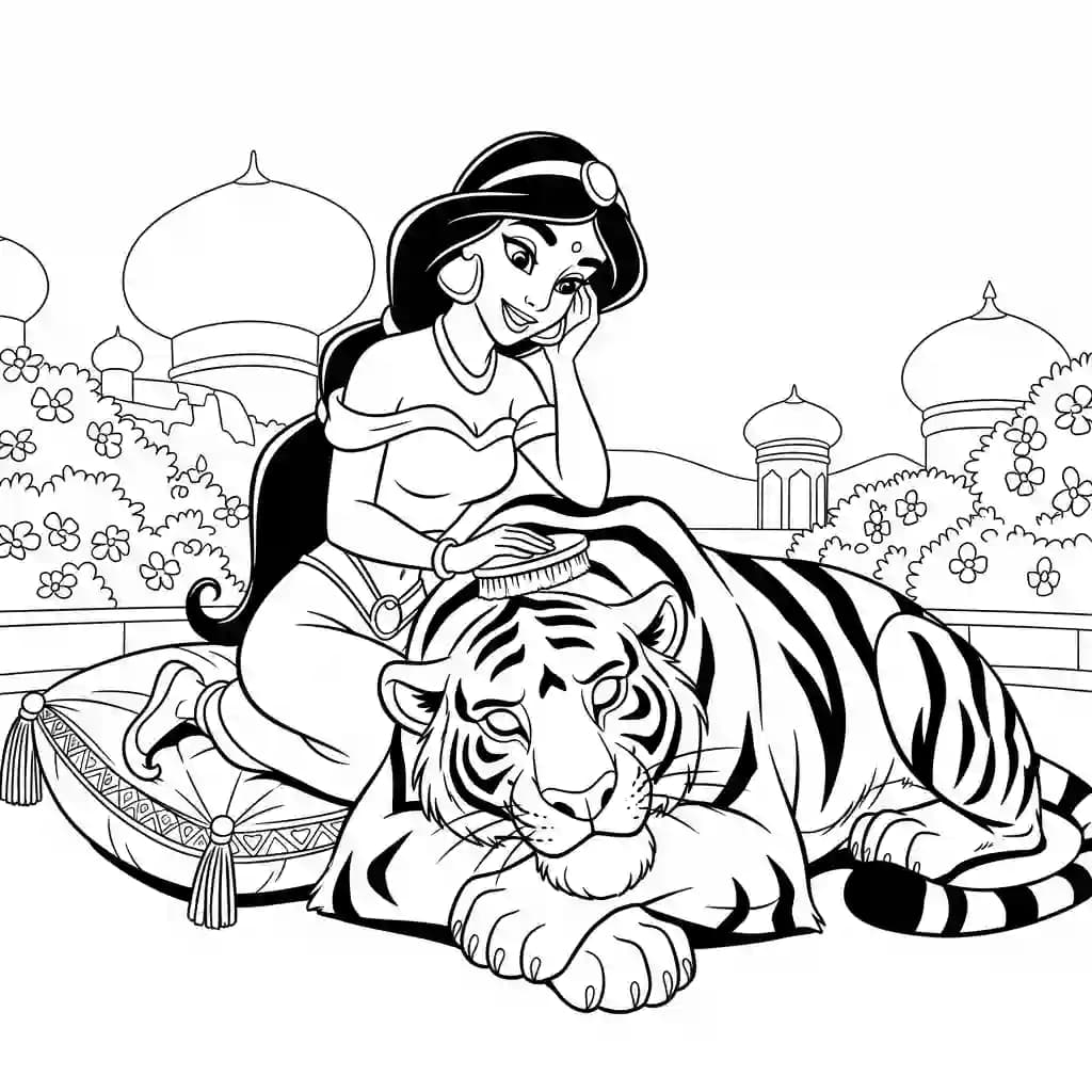 Desenhos da Jasmine para Colorir