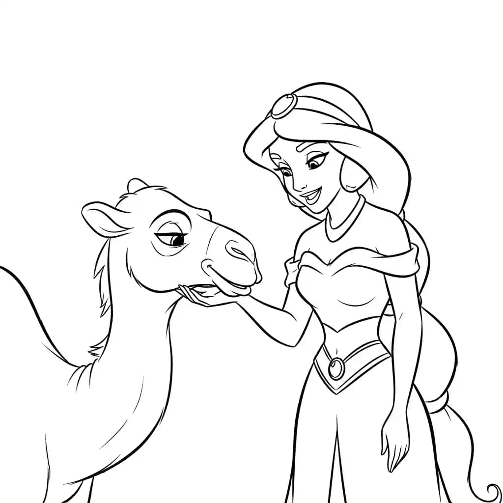 Desenhos da Jasmine para Colorir