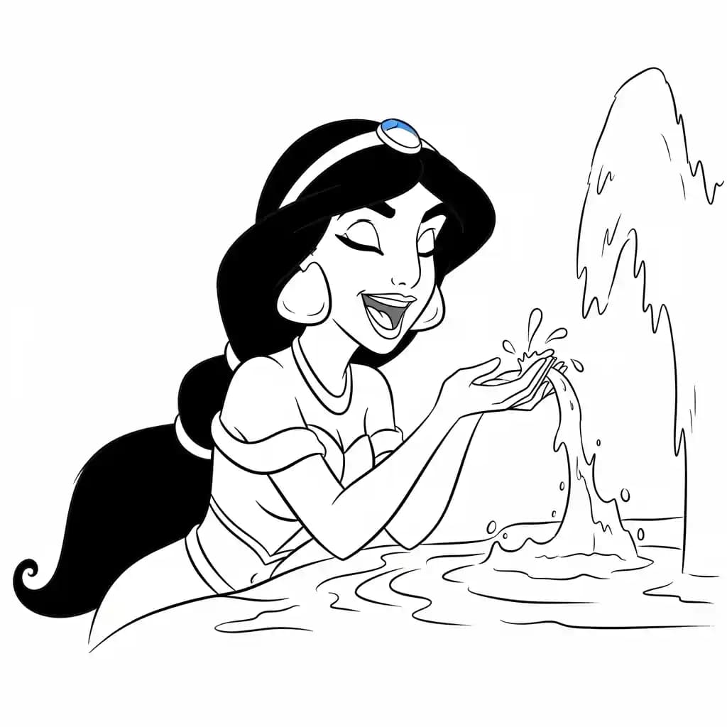 Desenhos da Jasmine para Colorir
