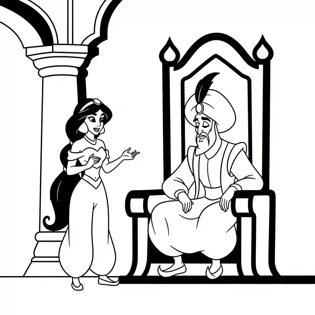 Desenhos da Jasmine para Colorir