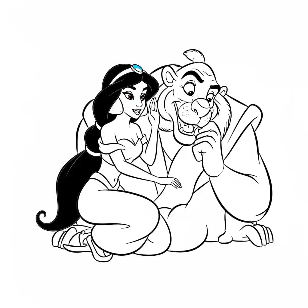 Desenhos da Jasmine para Colorir