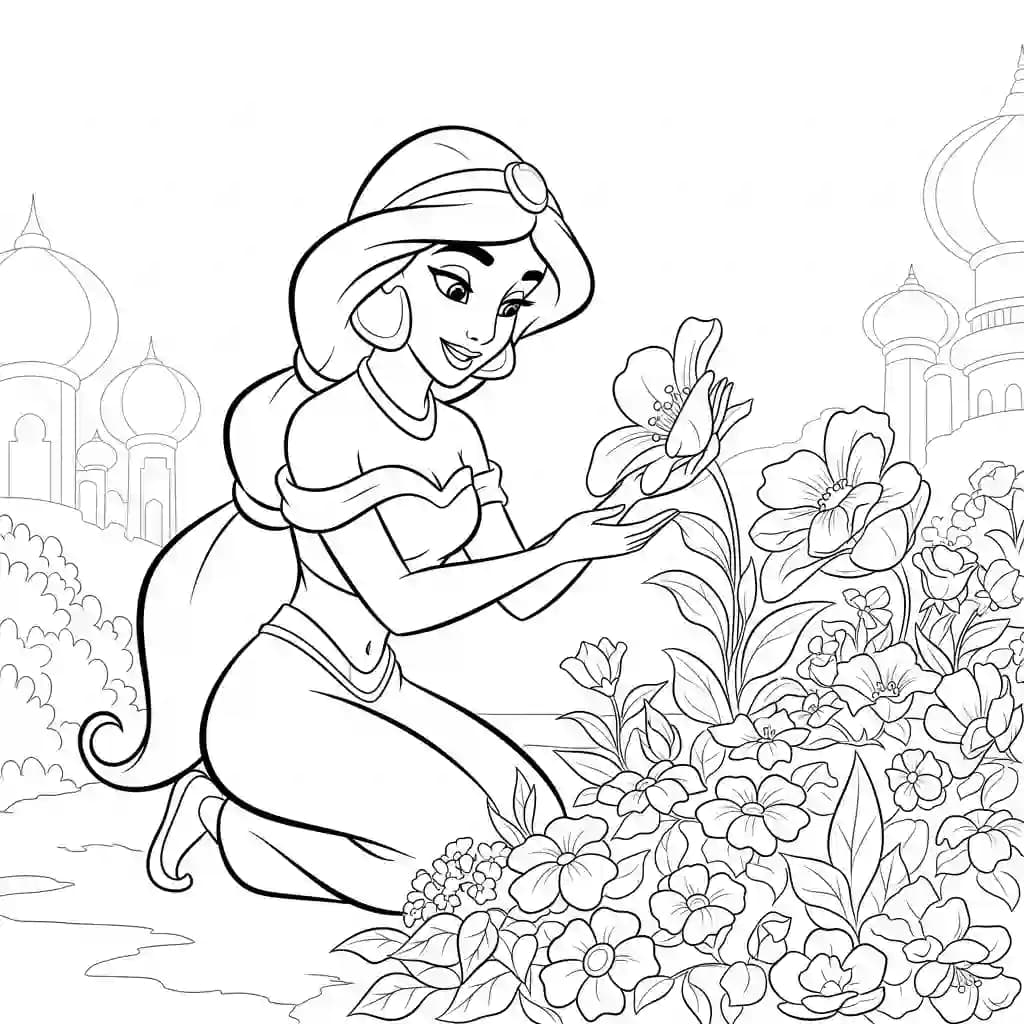 Desenhos da Jasmine para Colorir