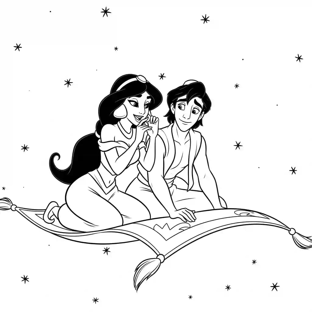 Desenhos da Jasmine para Colorir