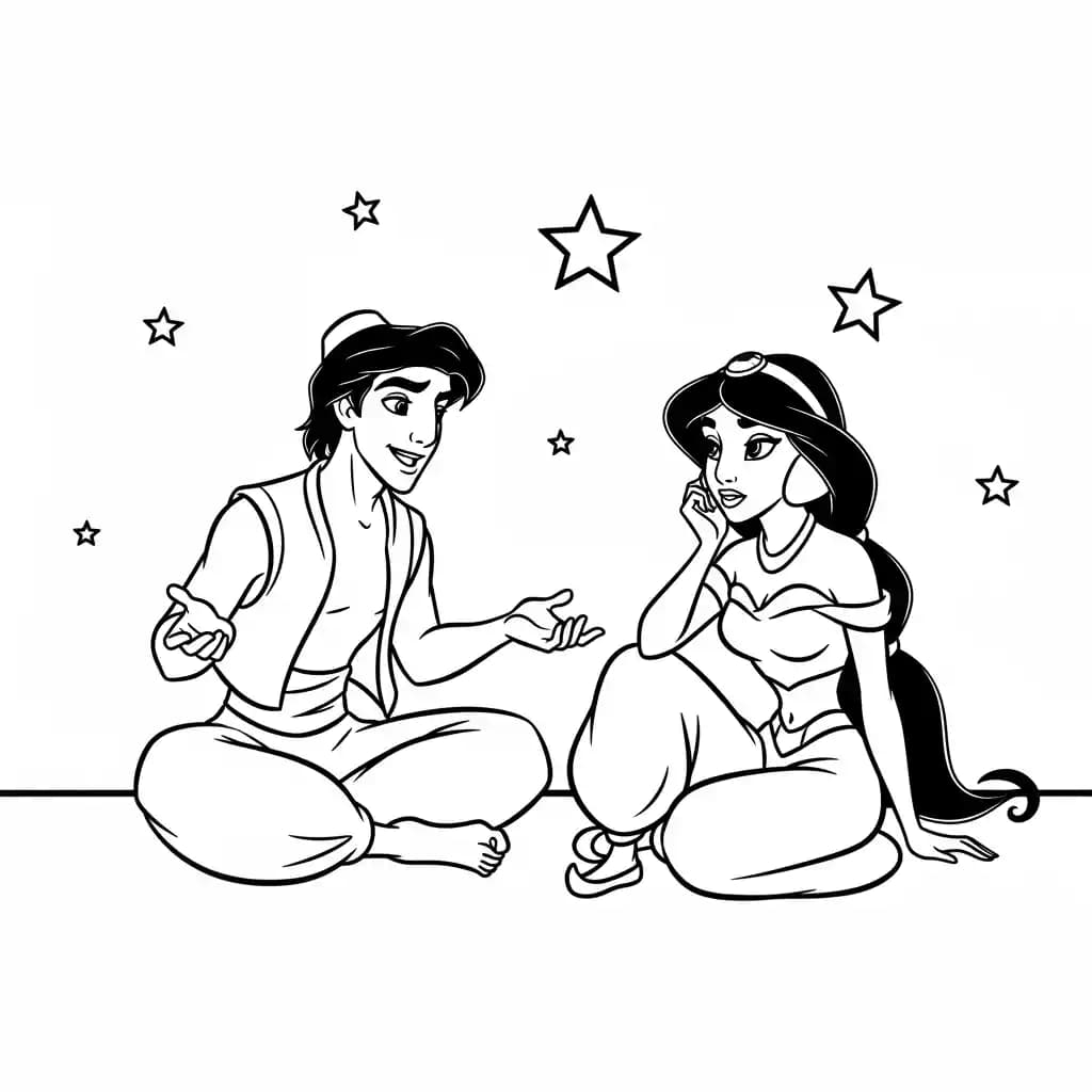 Desenhos da Jasmine para Colorir