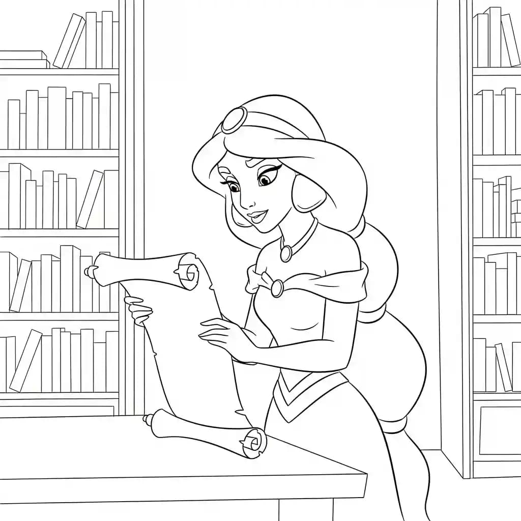 Desenhos da Jasmine para Colorir