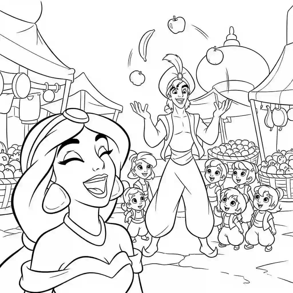 Desenhos da Jasmine para Colorir