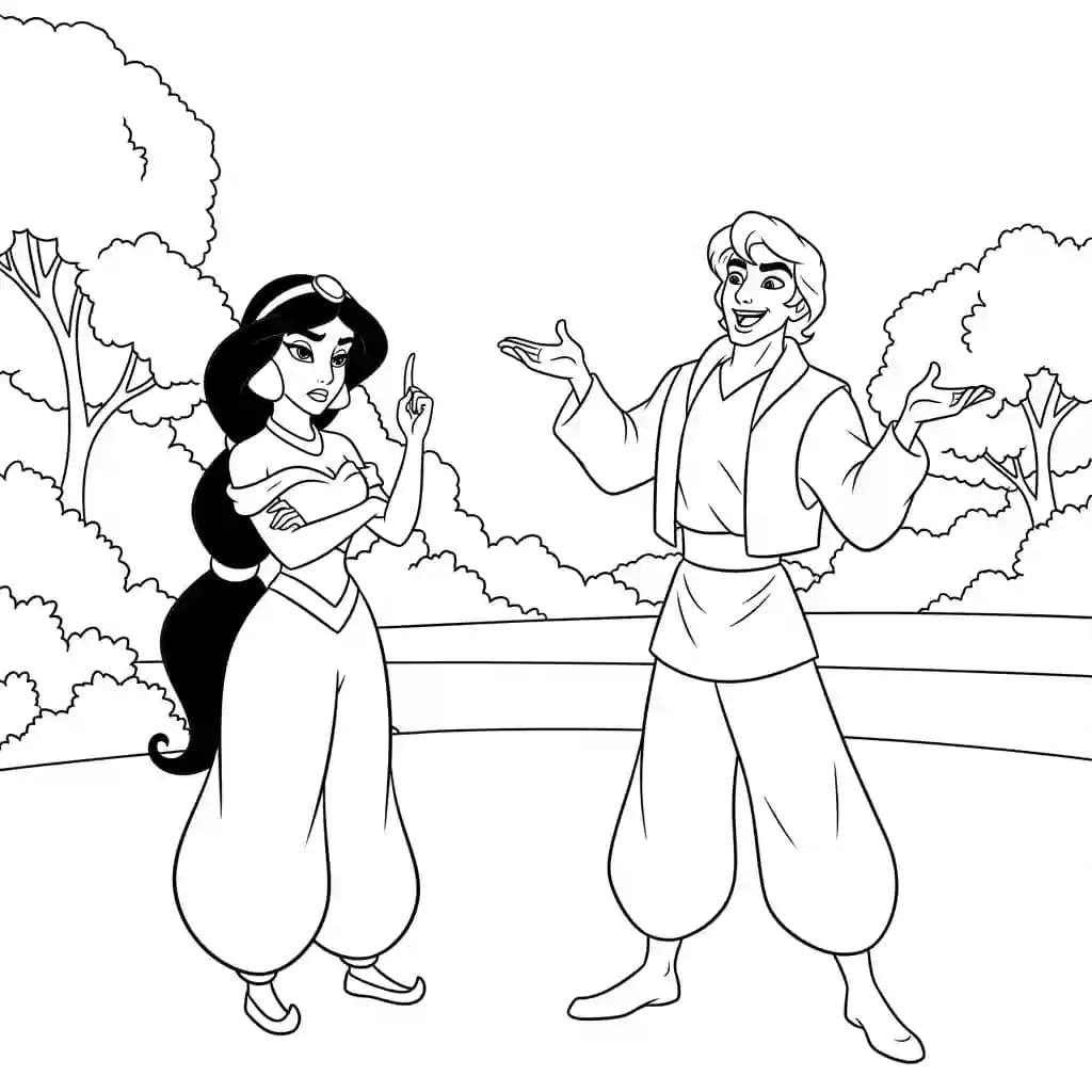 Desenhos da Jasmine para Colorir