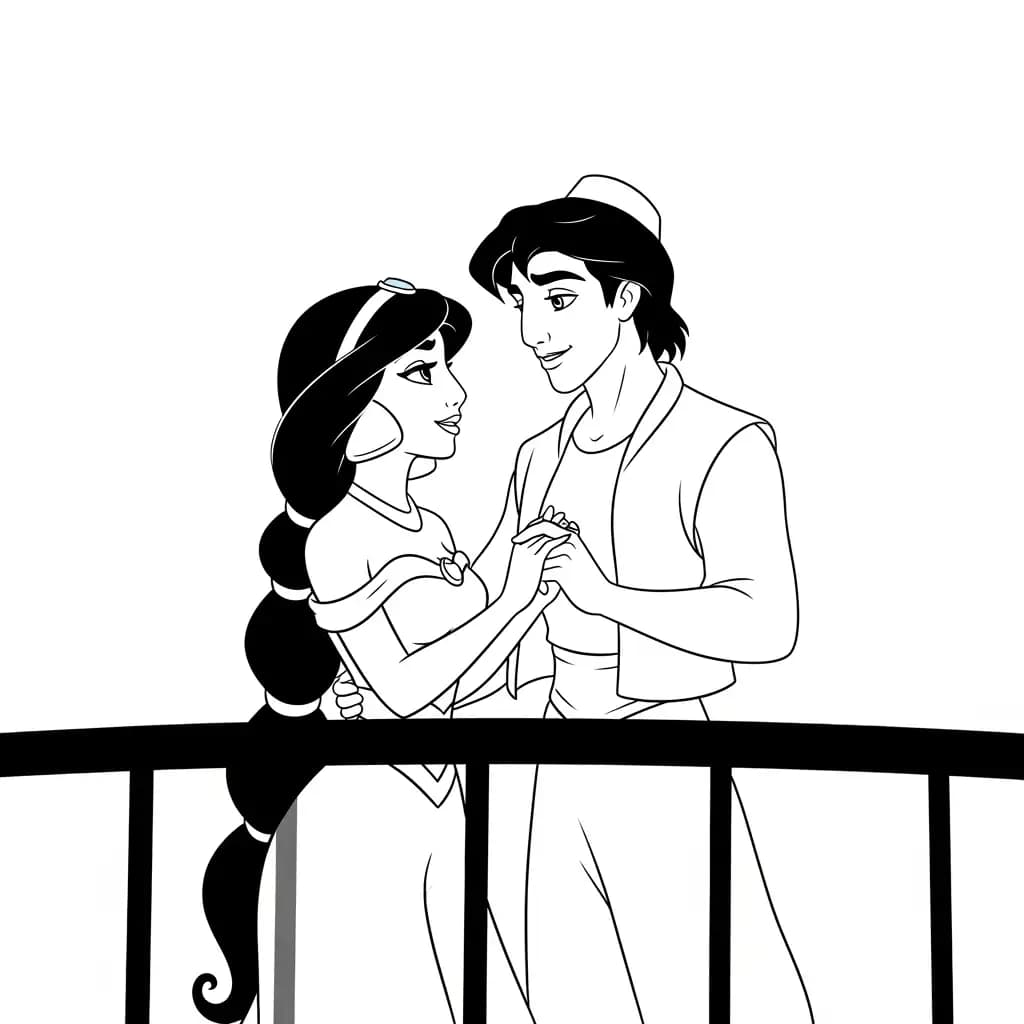 Desenhos da Jasmine para Colorir