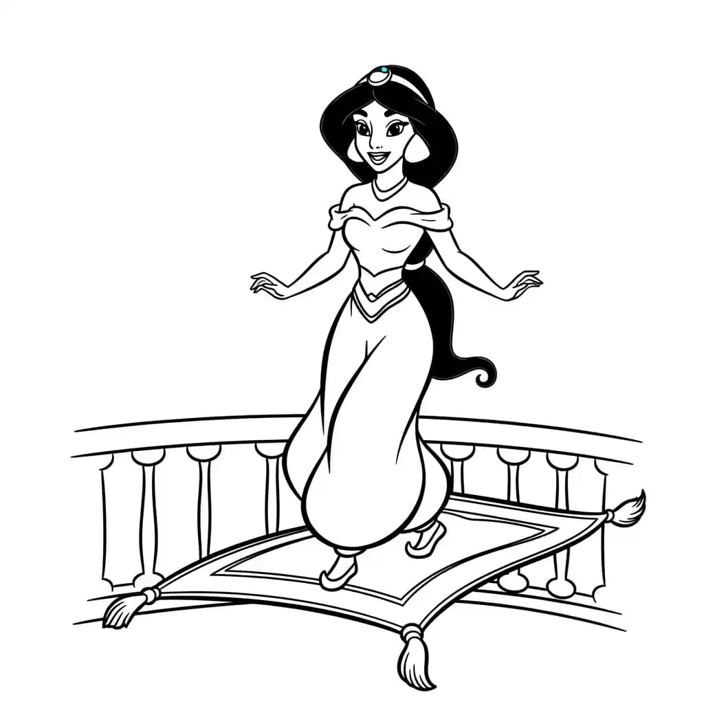 Desenhos da Jasmine para Colorir