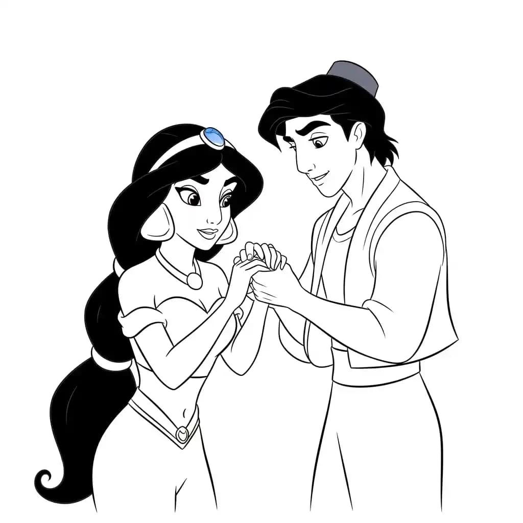 Desenhos da Jasmine para Colorir