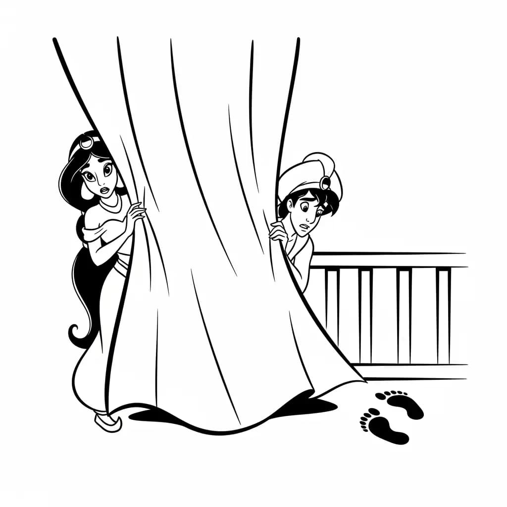 Desenhos da Jasmine para Colorir