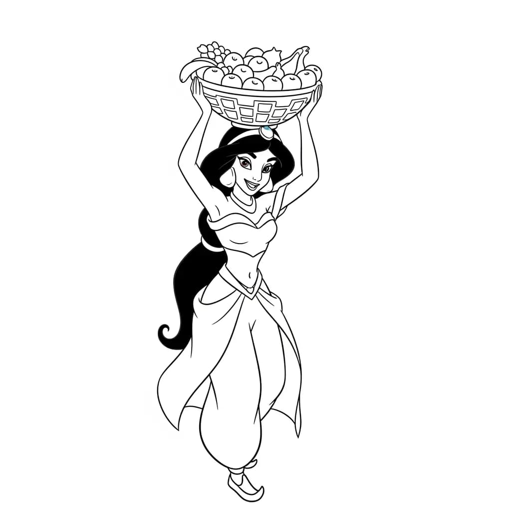 Desenhos da Jasmine para Colorir