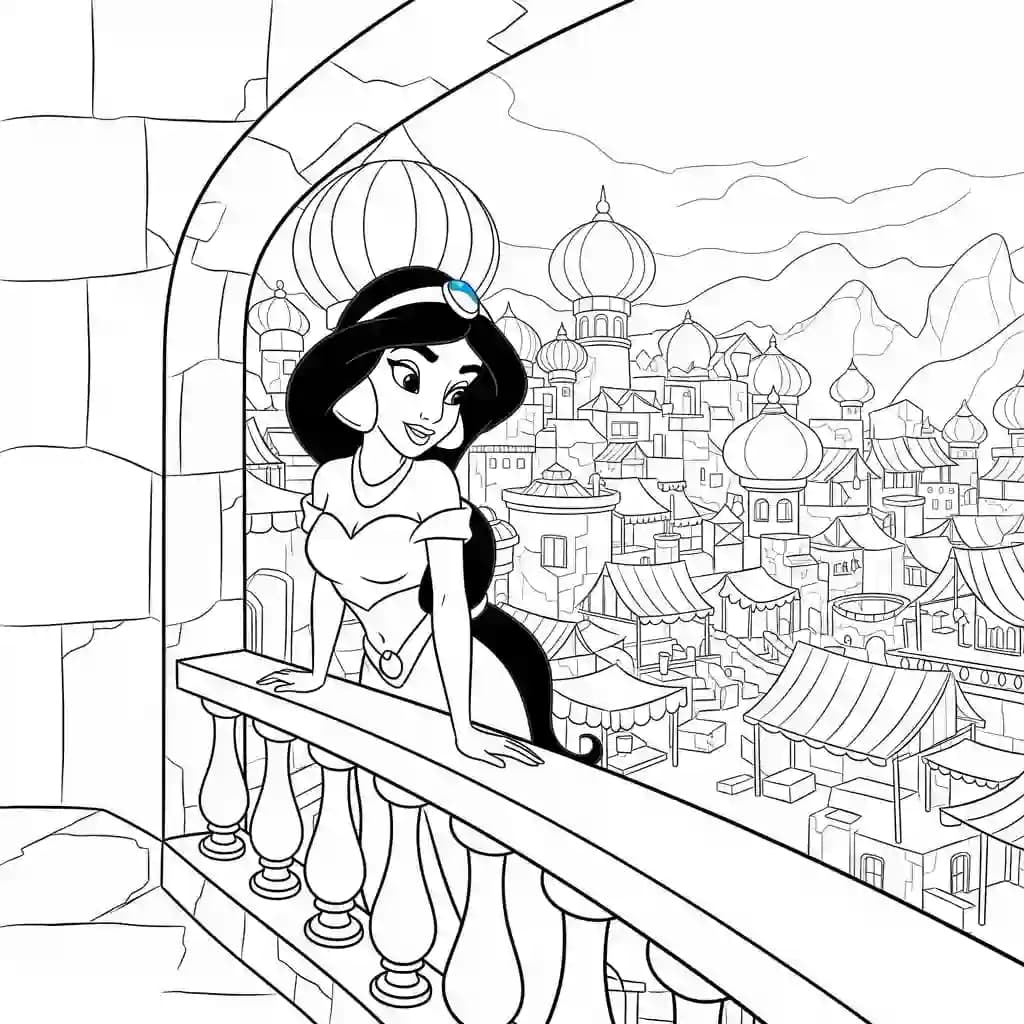Desenhos da Jasmine para Colorir