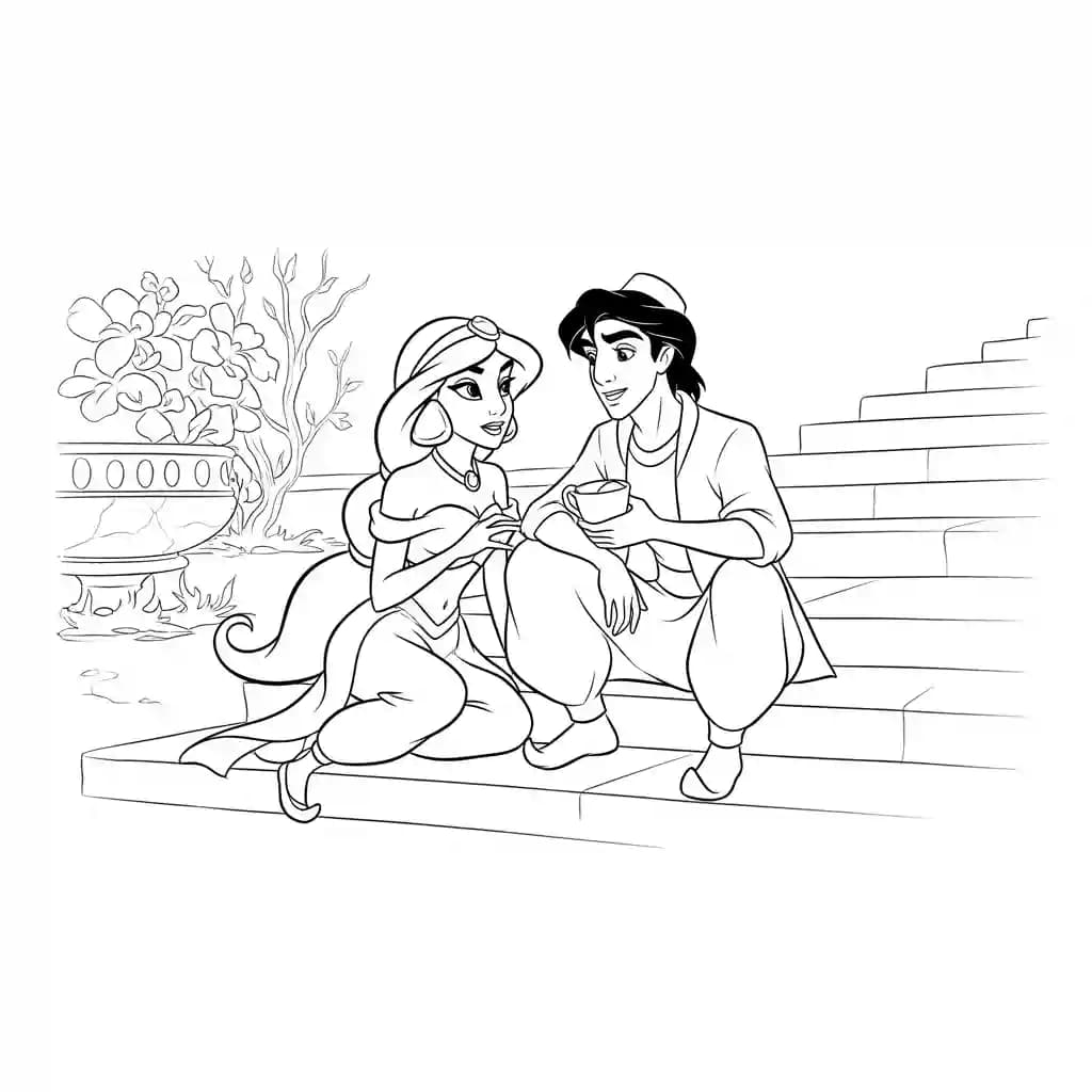 Desenhos da Jasmine para Colorir