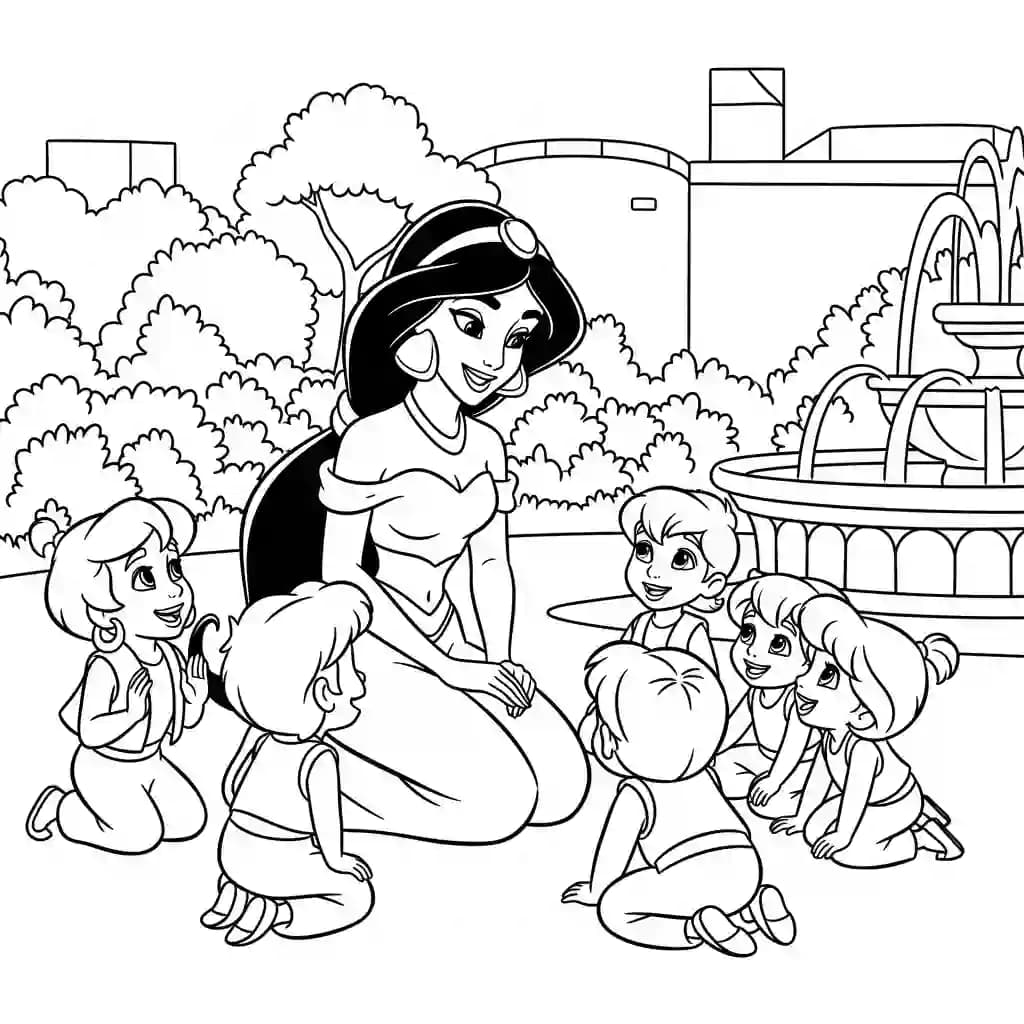 Desenhos da Jasmine para Colorir