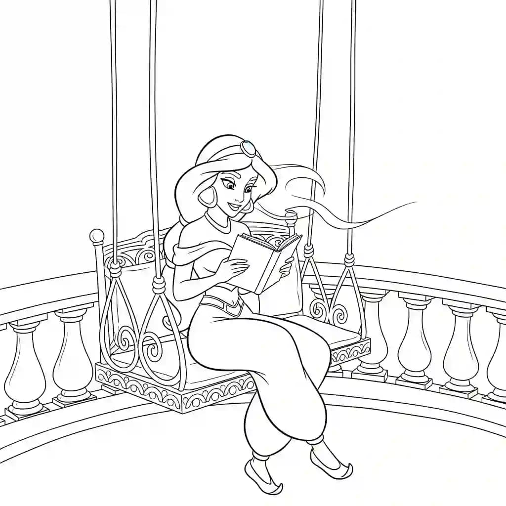 Desenhos da Jasmine para Colorir
