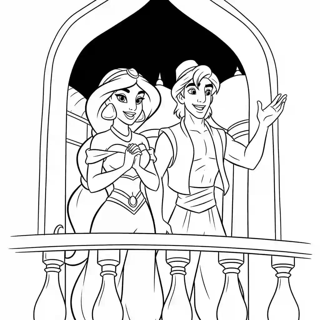 Desenhos da Jasmine para Colorir
