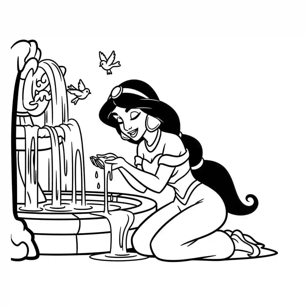 Desenhos da Jasmine para Colorir