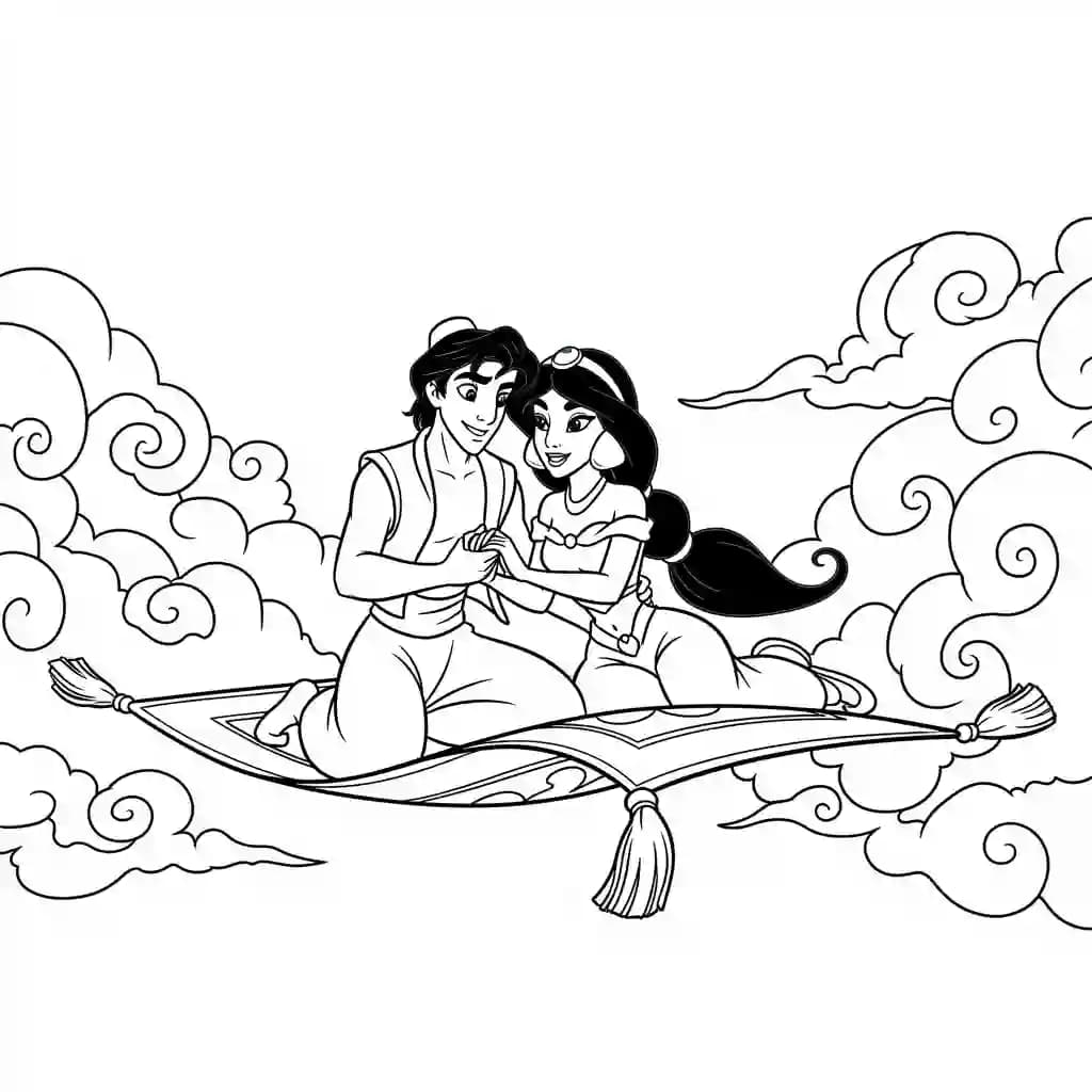 Desenhos da Jasmine para Colorir