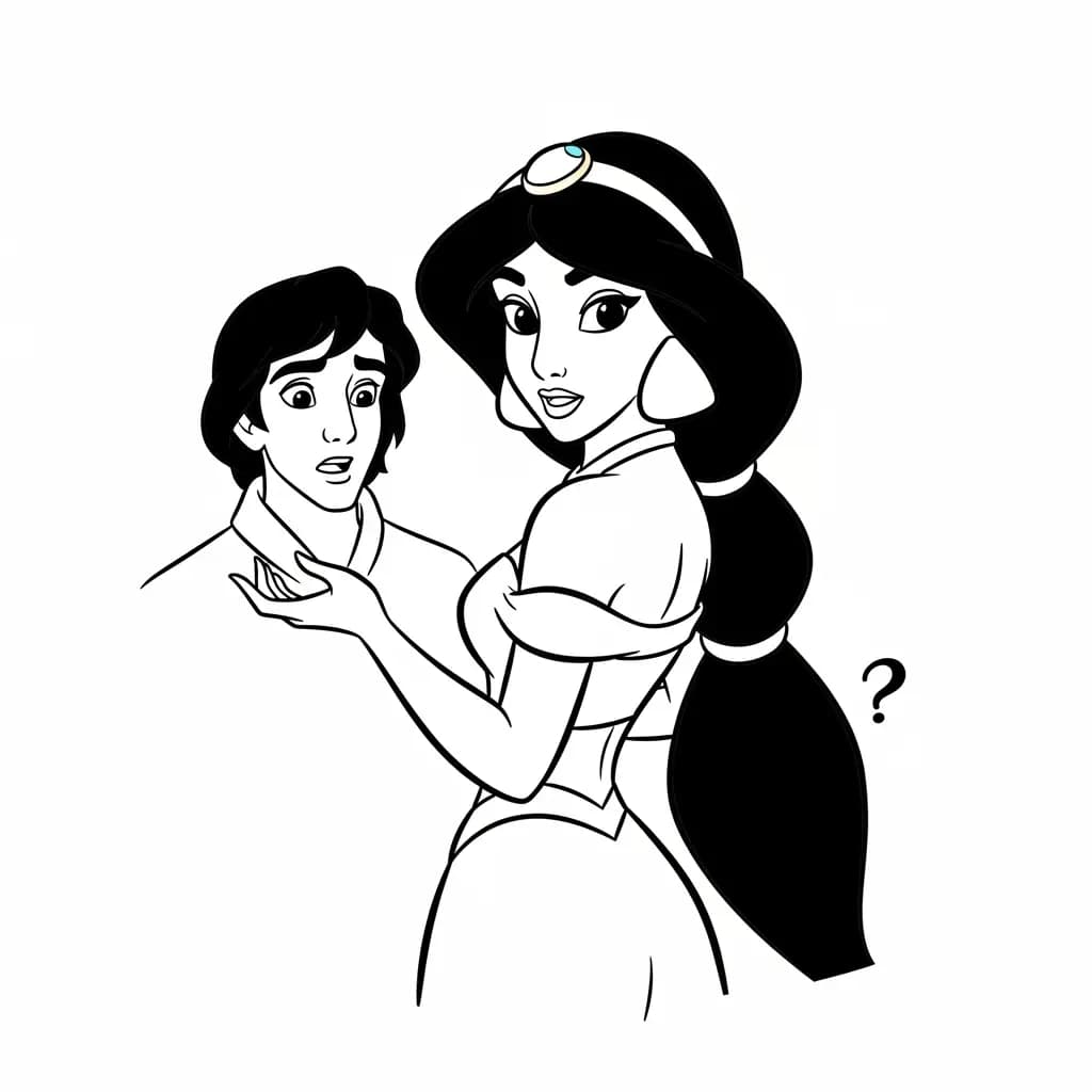 Desenhos da Jasmine para Colorir