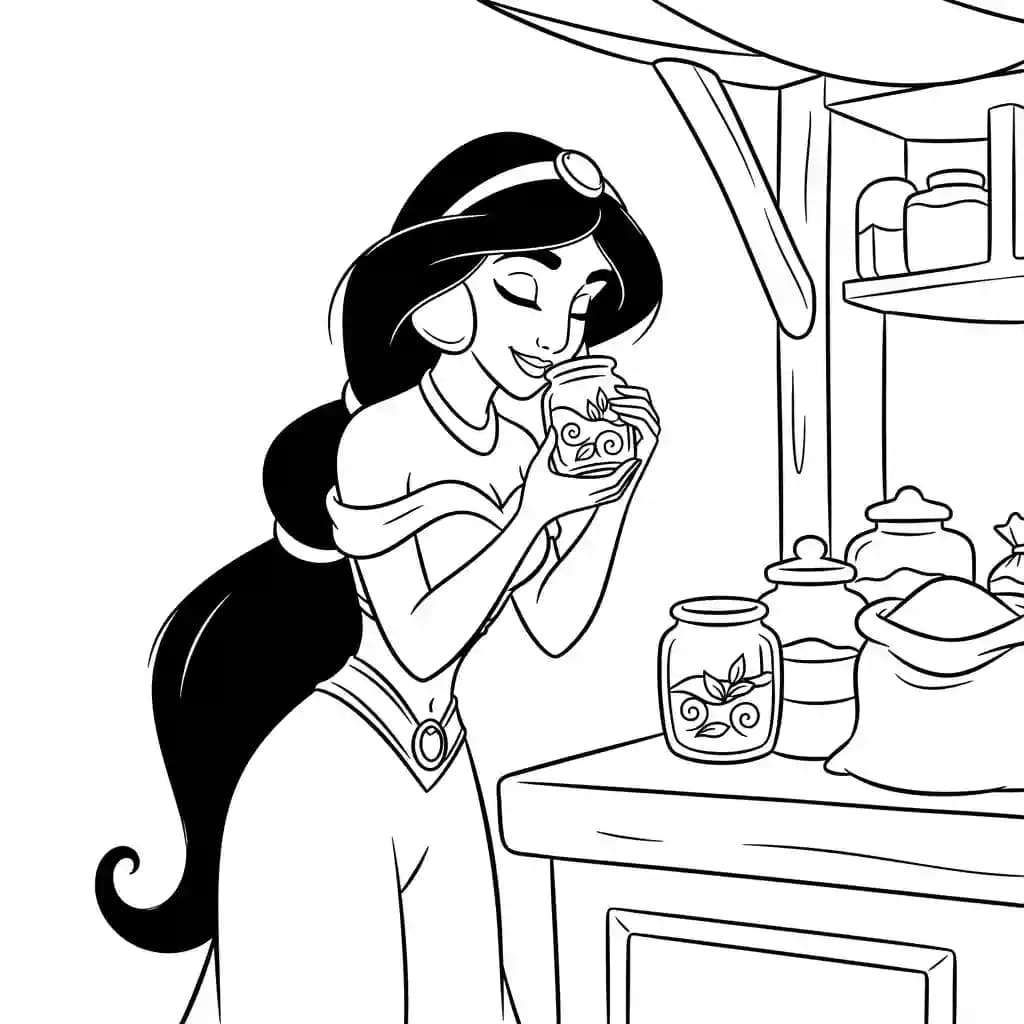 Desenhos da Jasmine para Colorir