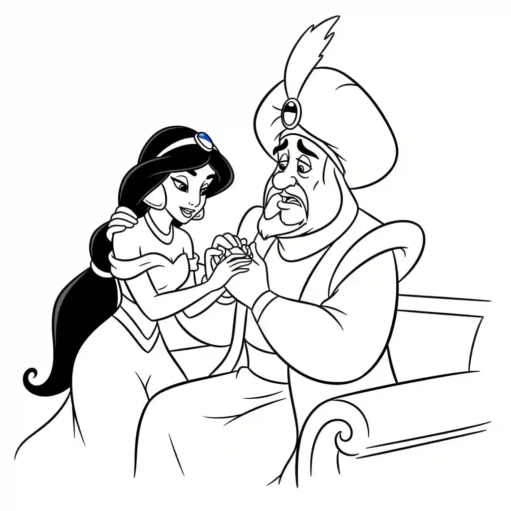 Desenhos da Jasmine para Colorir