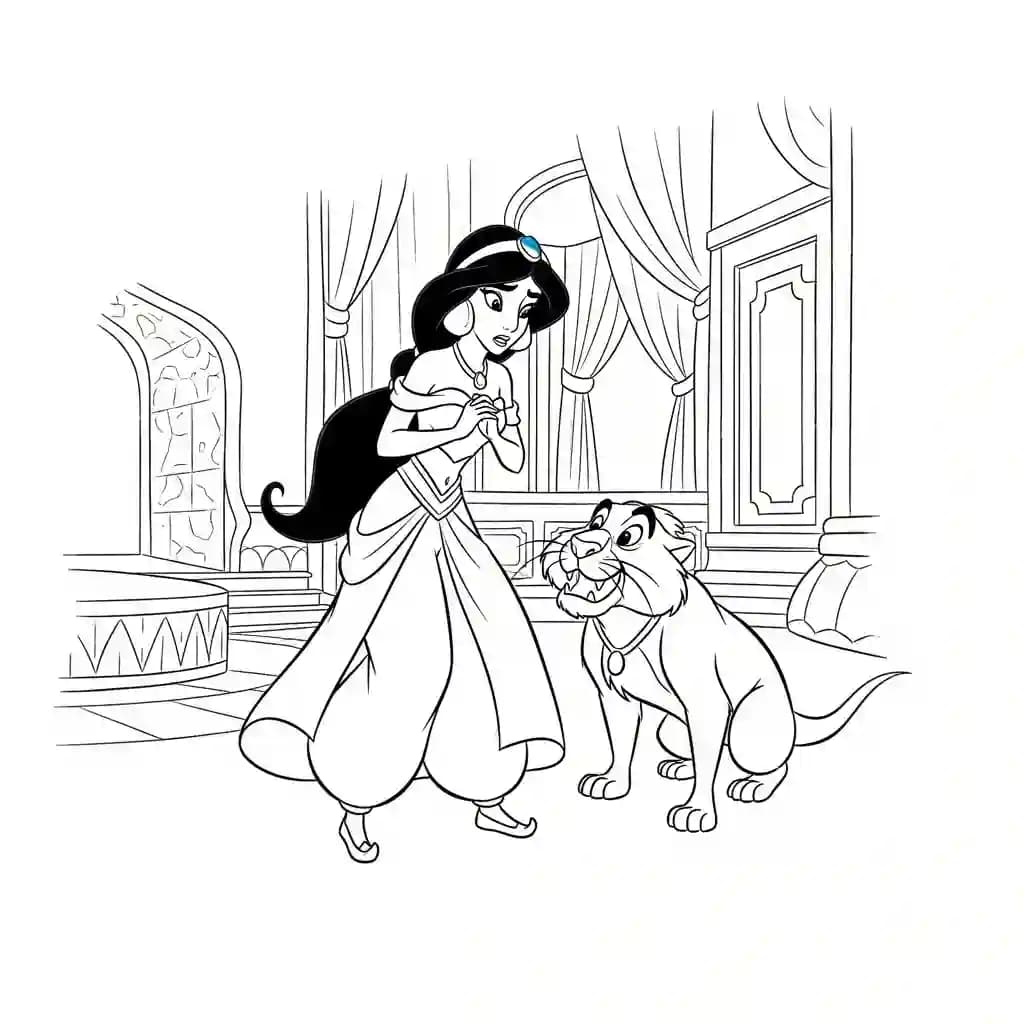 Desenhos da Jasmine para Colorir