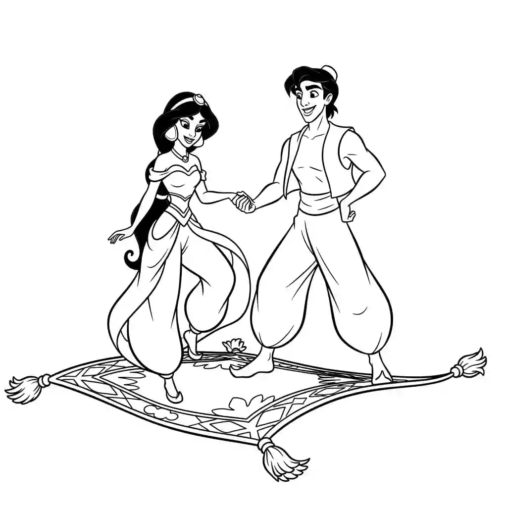 Desenhos da Jasmine para Colorir